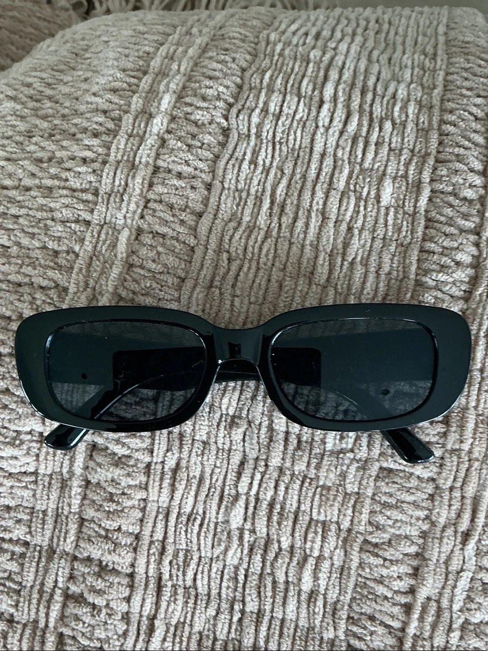 Classic Black Rectangular Sunglasses - Women Accessories